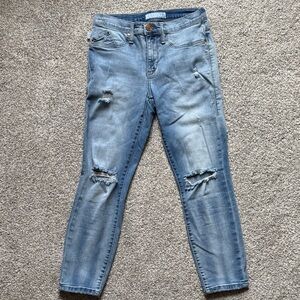 Blue Distressed Women Jeans